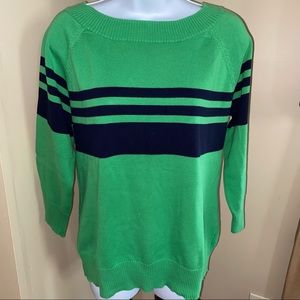 Chaps - Ribbed Sweater Crew Neck - Green & Blue